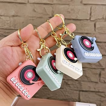 Retro Mini Music Player Keychain