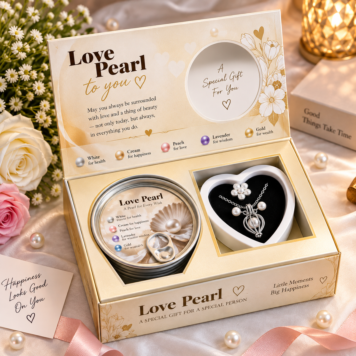Love Pearl Necklaces Gift Box