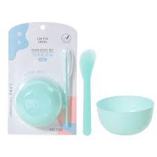 Facial Mask Bowl Set with Mixing Spatula