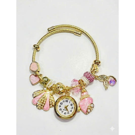 Womenâs Bracelet Watch with Decorative Charms