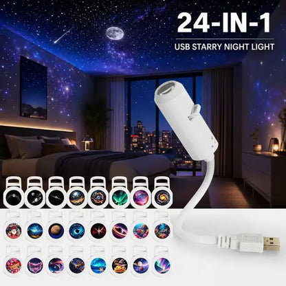 24-IN-1 Starry Moon Night Light Projector