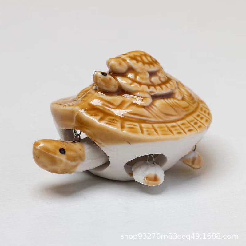 Cute Ceramic Turtle Toy – Mini Tortoise Decorative Toy