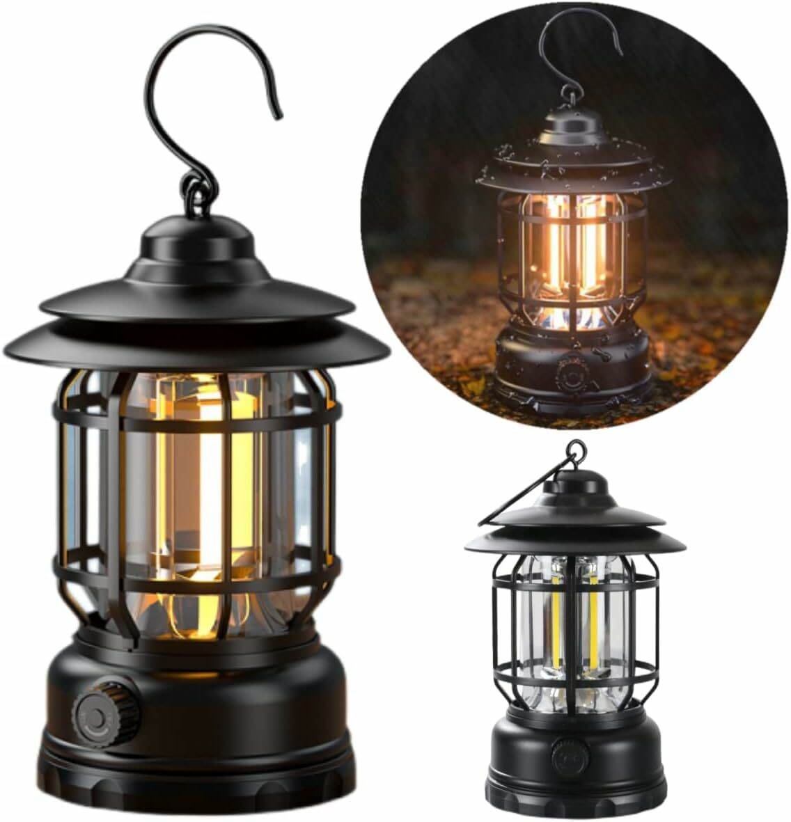 Portable Camping Lantern LED Light with Hanging Hook