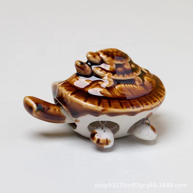 Cute Ceramic Turtle Toy – Mini Tortoise Decorative Toy