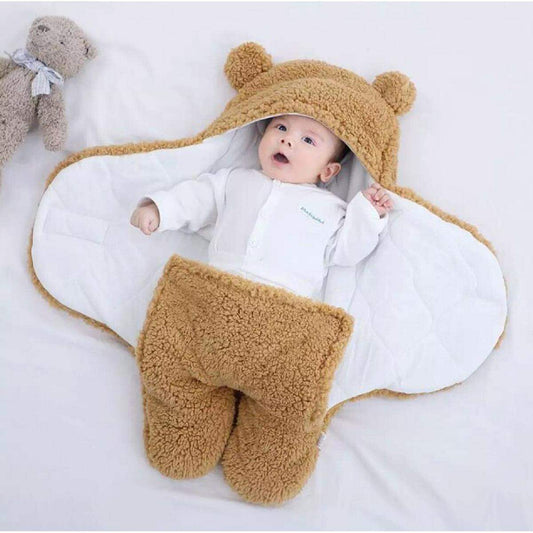 Bear Hooded Baby Sleeping Bag Blanket