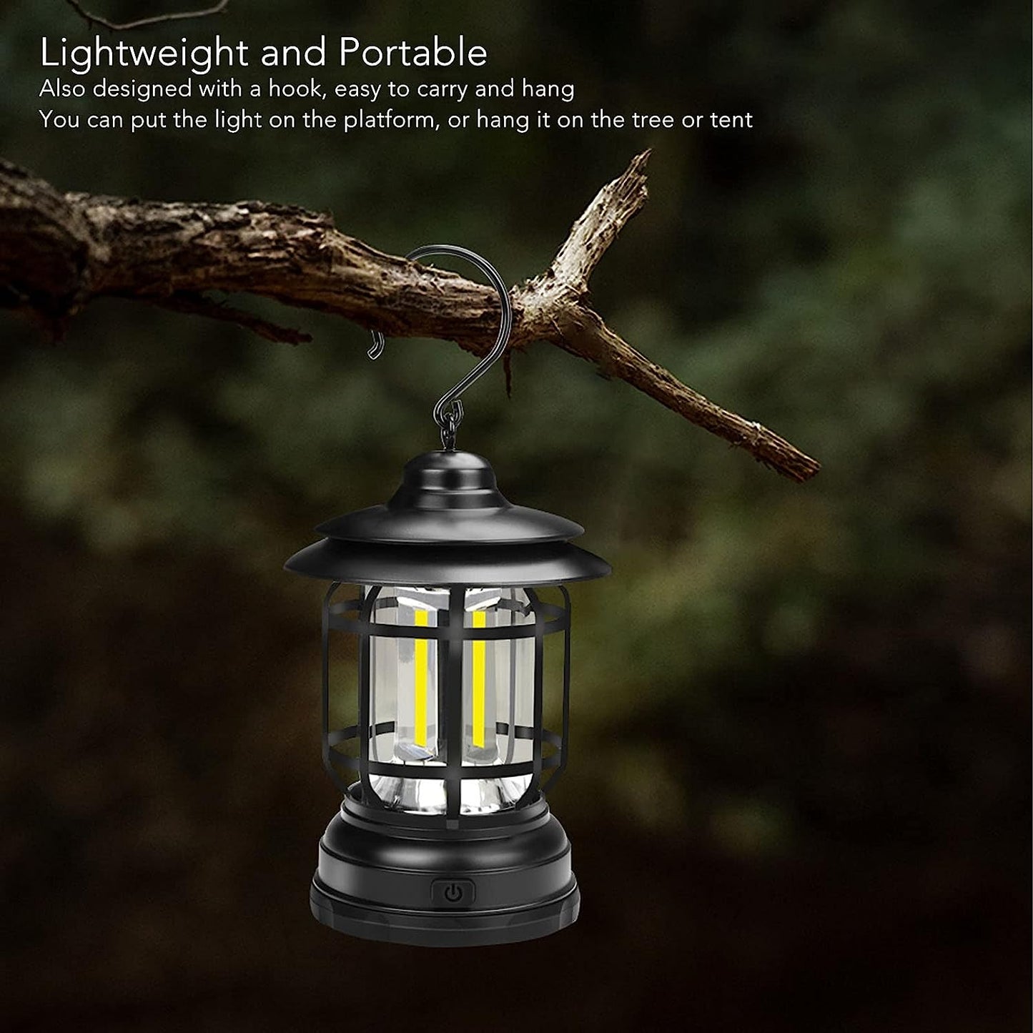 Portable Camping Lantern LED Light with Hanging Hook