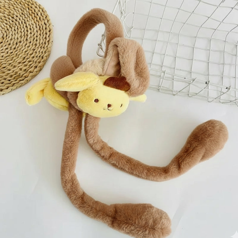Long Bunny Plush Ear Warmer Headband