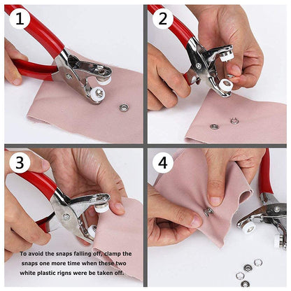Hand Pressure Pliers for Prong Snap Button Fastener