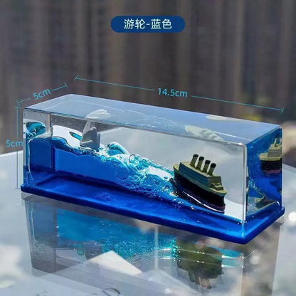 Liquid Wave Ship Motion Desk Toy