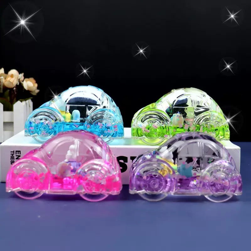 Cute Liquid Motion Rolling Car Toy with Bear Figure