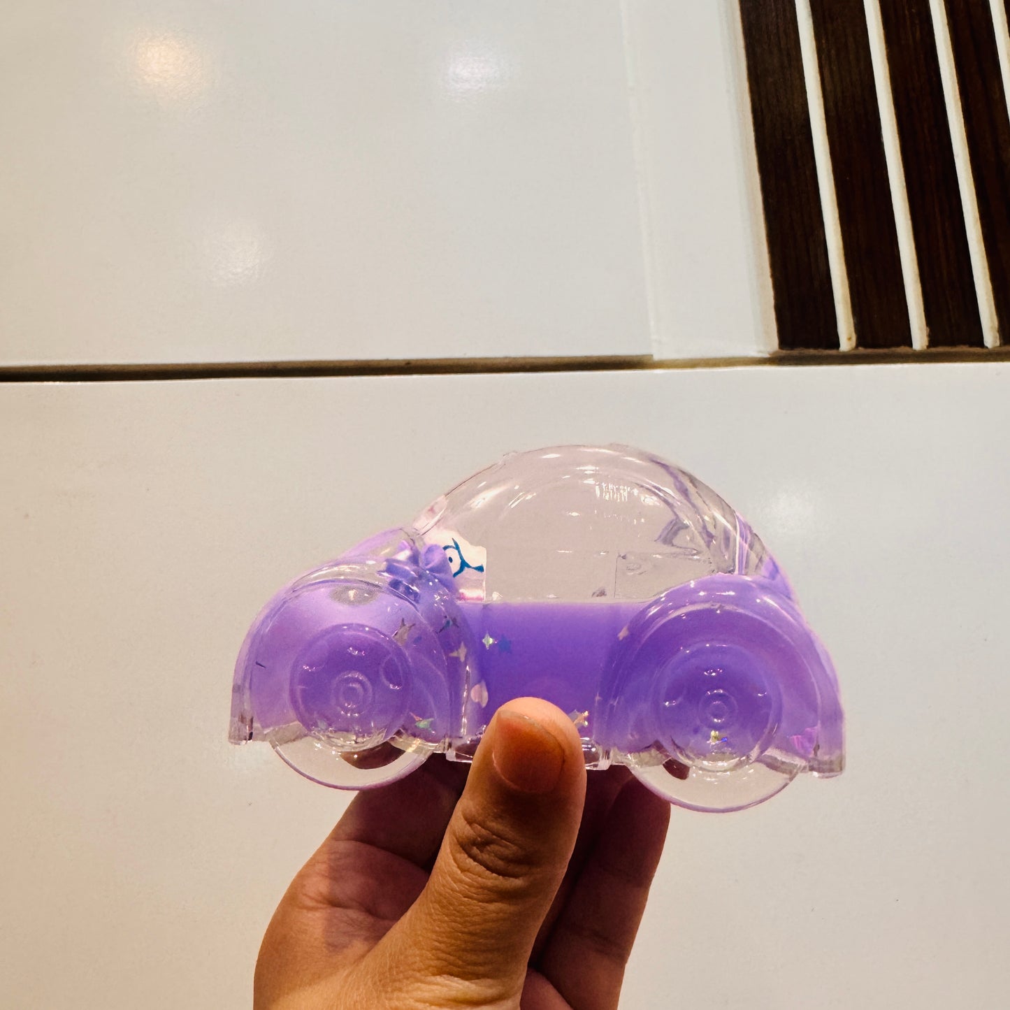 Cute Liquid Motion Rolling Car Toy with Bear Figure