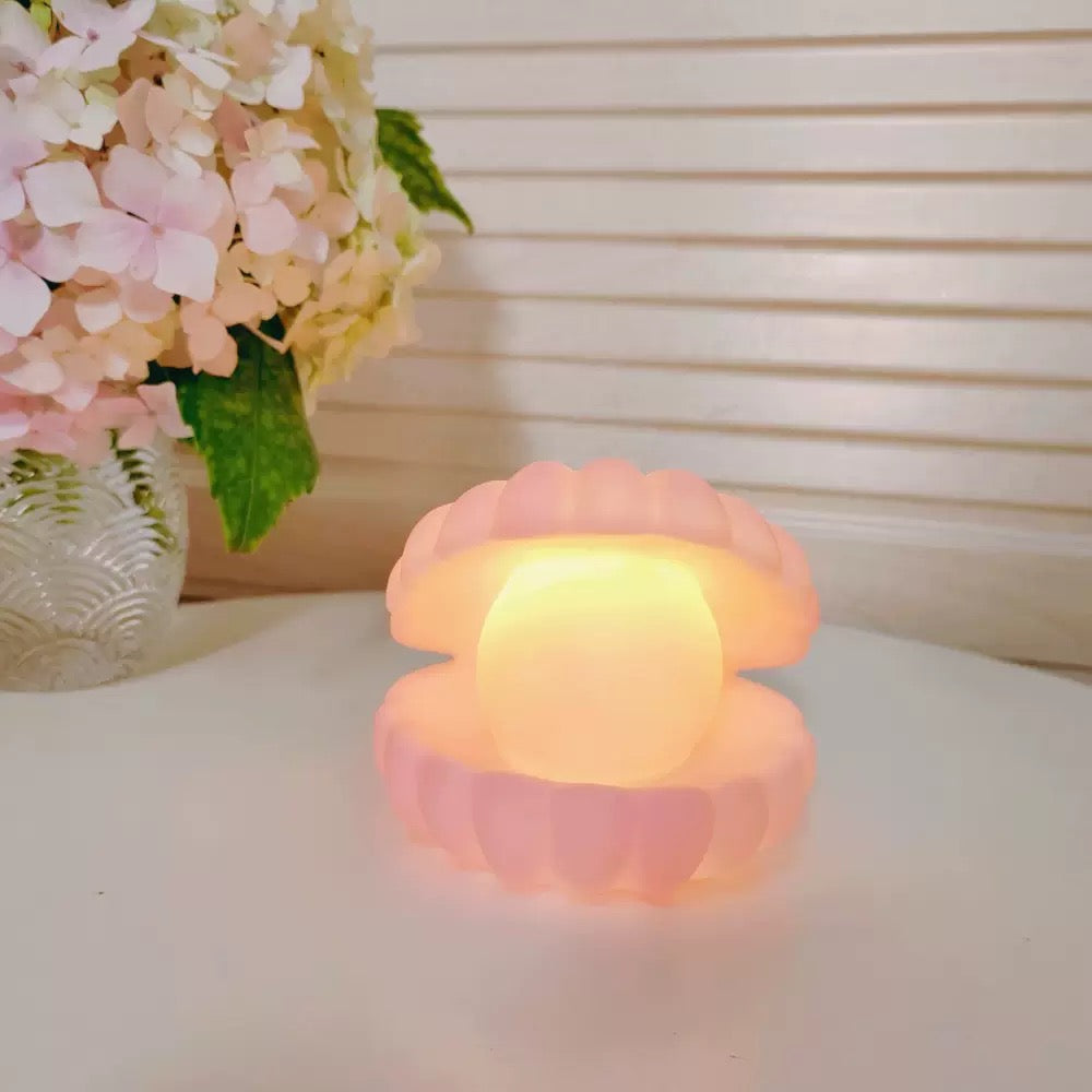 Pearl Shell LED Night Light – Cute Decorative Table Lamp