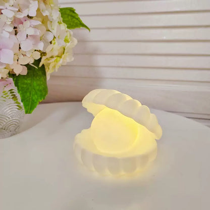 Pearl Shell LED Night Light – Cute Decorative Table Lamp