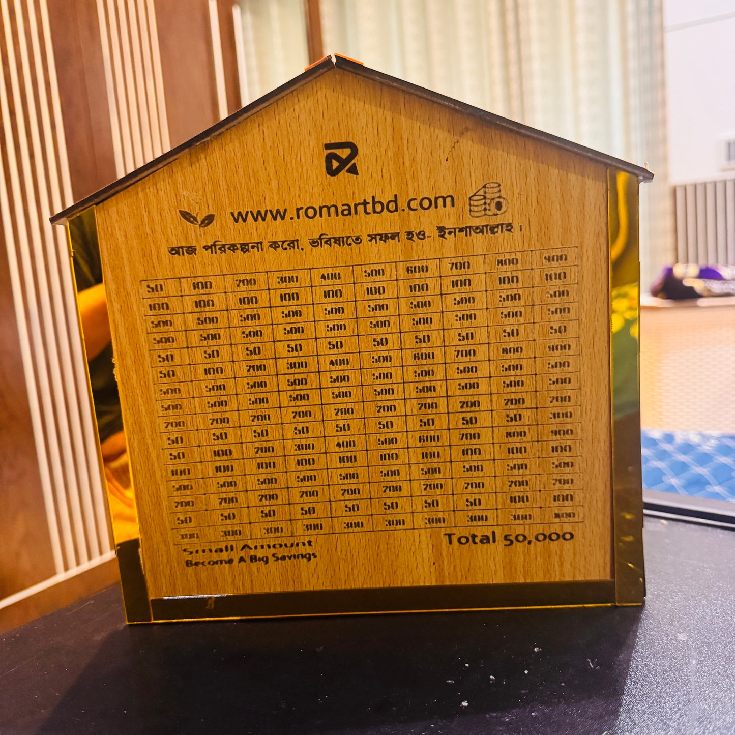 50,000 Taka Home Money Savings Challenge Box(ফ্রি মার্কার পেন)