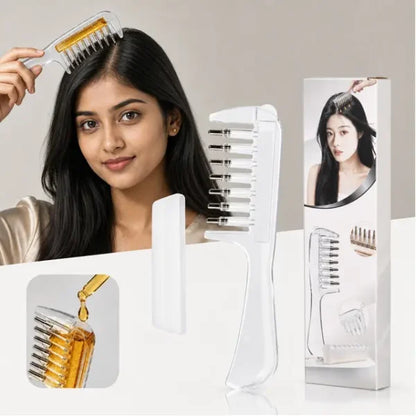 Refillable Scalp Oil Applicator Comb with Massage
