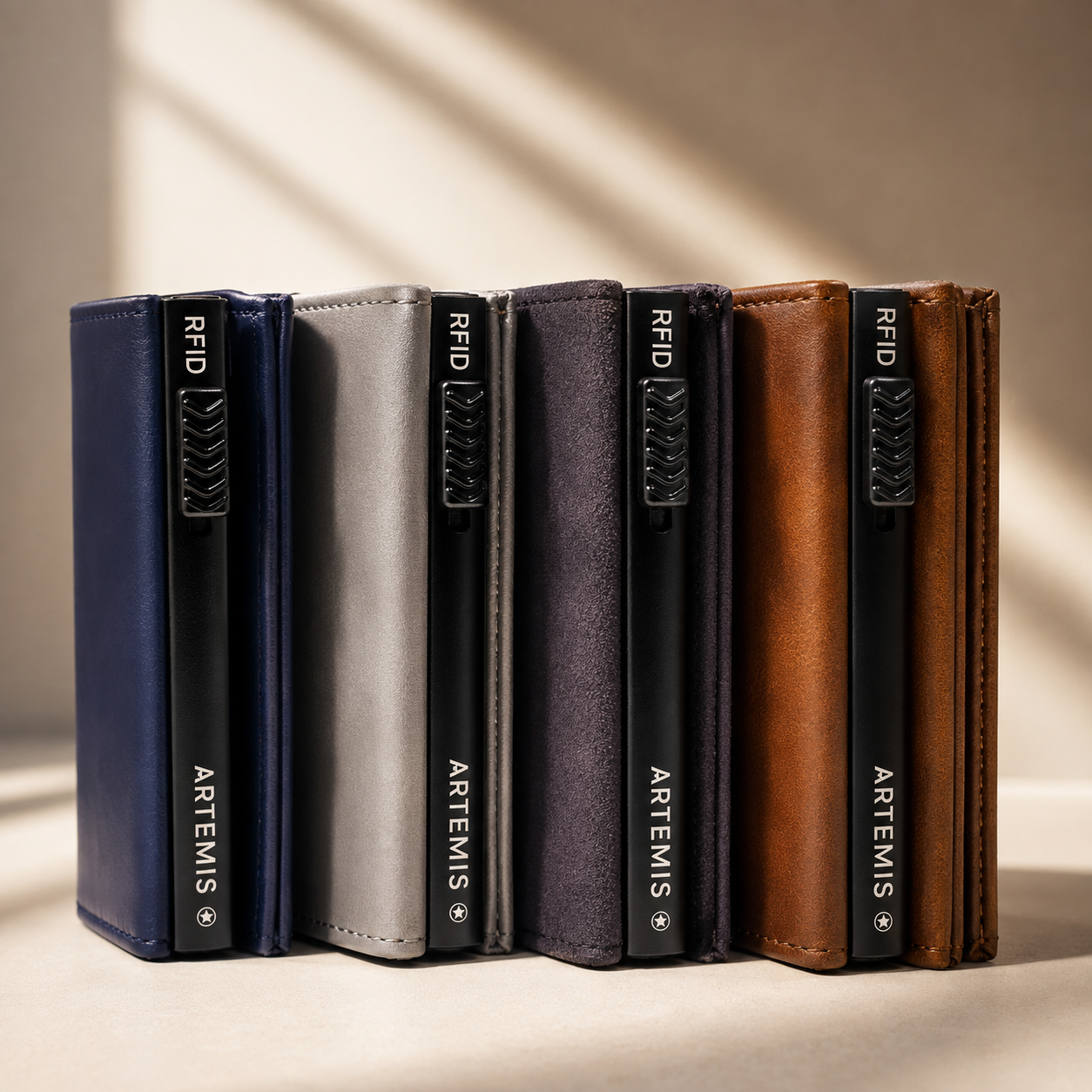 Artemis RFID Slim Wallet for Men | Zip Cash,Coin Pocket & Card Holder