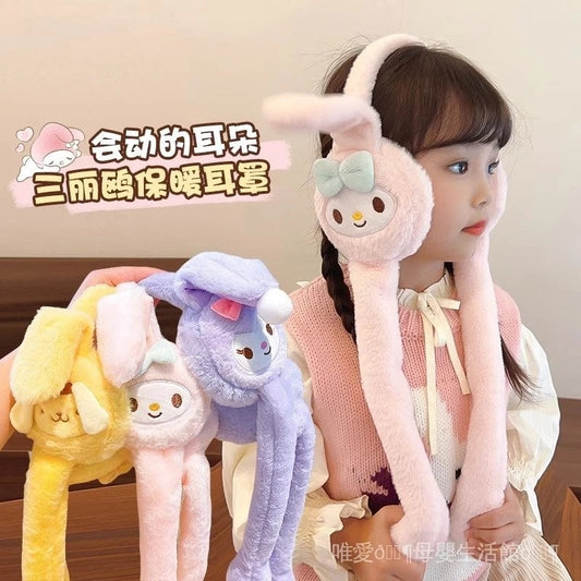 Long Bunny Plush Ear Warmer Headband