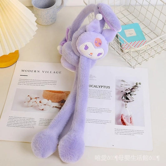 Long Bunny Plush Ear Warmer Headband