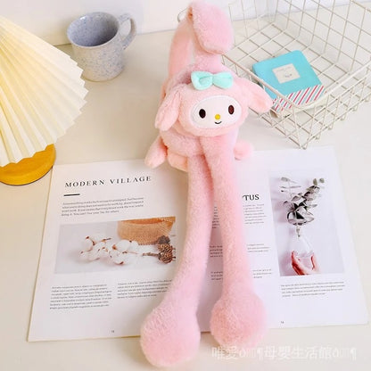 Long Bunny Plush Ear Warmer Headband