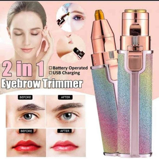 2 in 1 Electric Eyebrow Trimmer & Facial Hair Remover