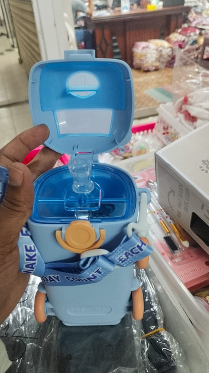 Bus Car Water Bottle 500ml – Leak Proof, Cute Design for Kids School & Outdoor