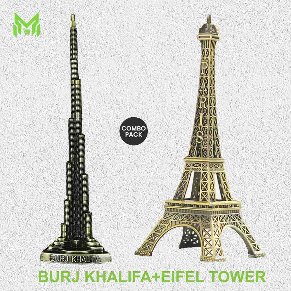 Burj Khalifa & Eiffel Tower Showpiece Combo