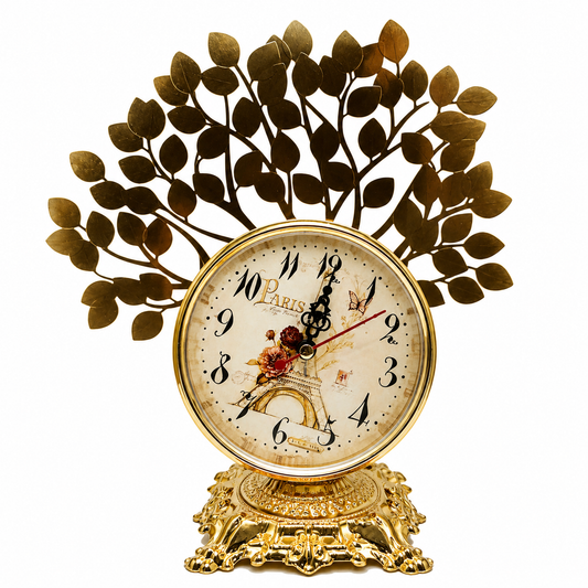 Paris Leaf Vintage Decorative Table Clock