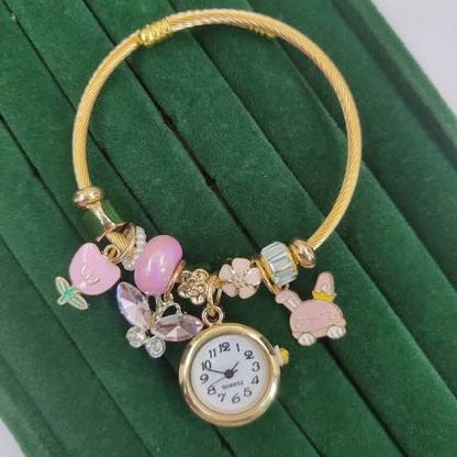 Women’s Bracelet Watch with Decorative Charms