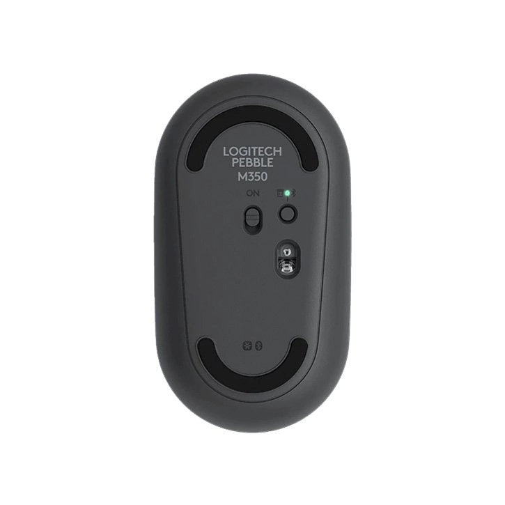 Logitech Pebble M350 optical sensor bottom view wireless mouse