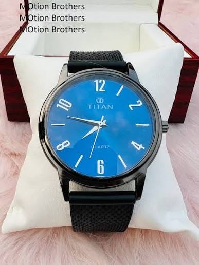 Titan Style Men’s Classic Quartz Watch with Black Strap