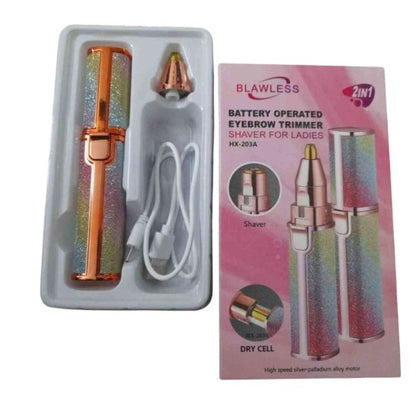 2 in 1 Electric Eyebrow Trimmer & Facial Hair Remover